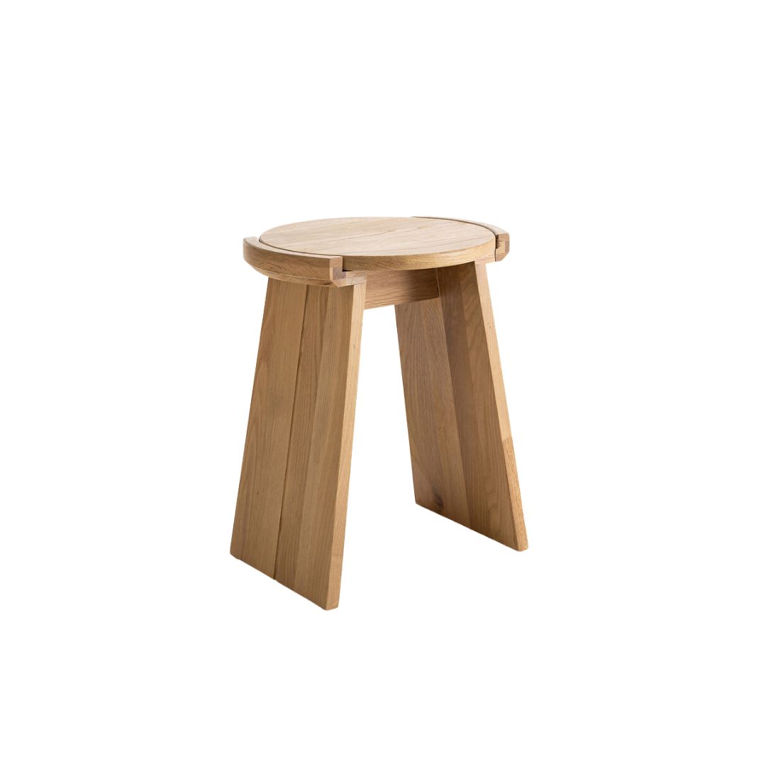 LA REDOUTE , Tibet Solid Oak Stool / Side Table