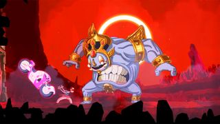 Giant monster boss fight