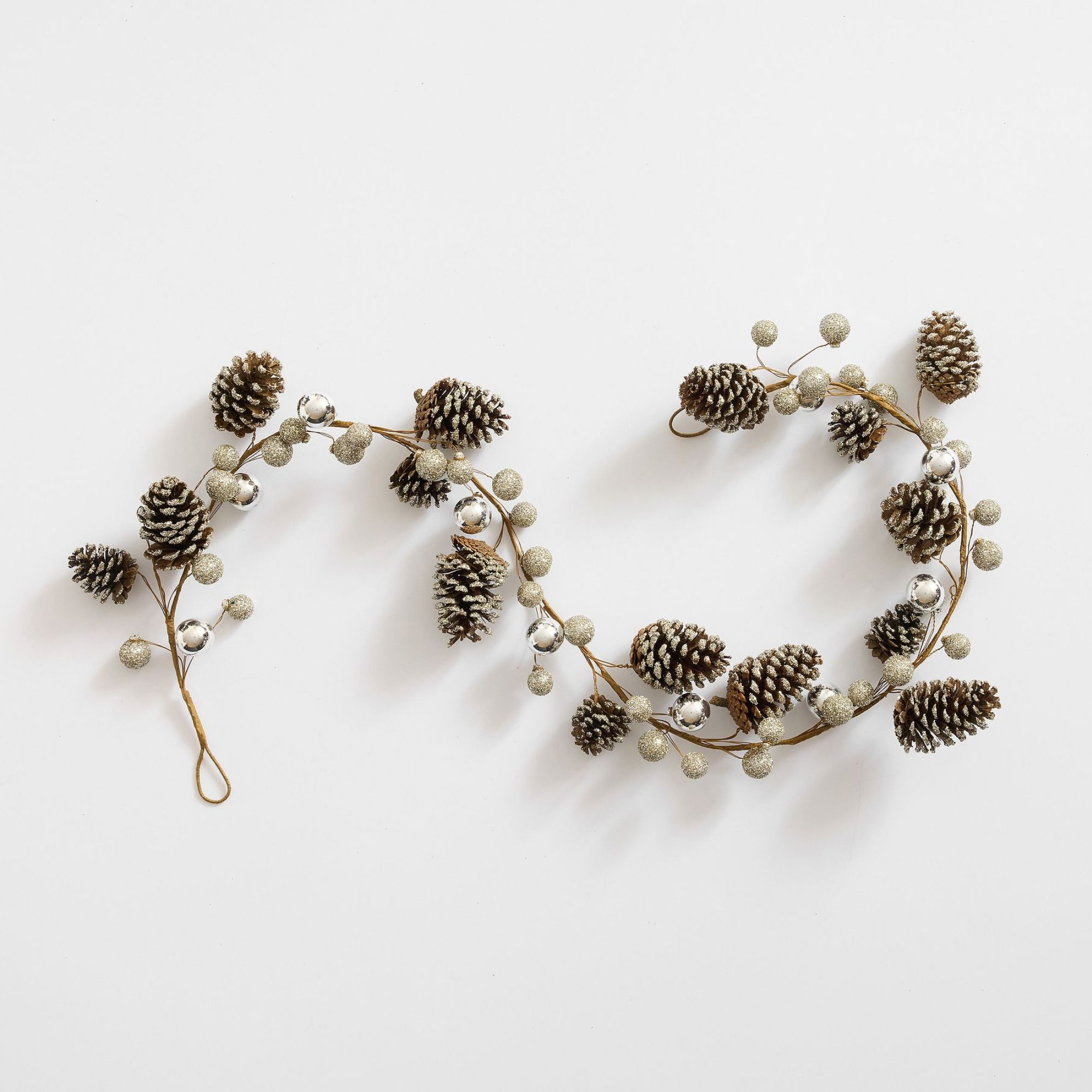 Glitter Pinecone Garland
