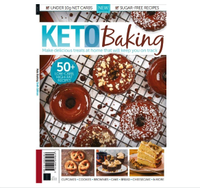 Keto Baking -  £9.99 | Amazon
Following a keto diet doesn't mean you have to miss out on cakes, cupcakes, biscuits and even doughnuts - as this recipe bookazine shows! Find 50+ low carb and sugar free recipes, with under 10g net carbs. This in-depth guide also looks at the science and benefits of the diet plan. 
