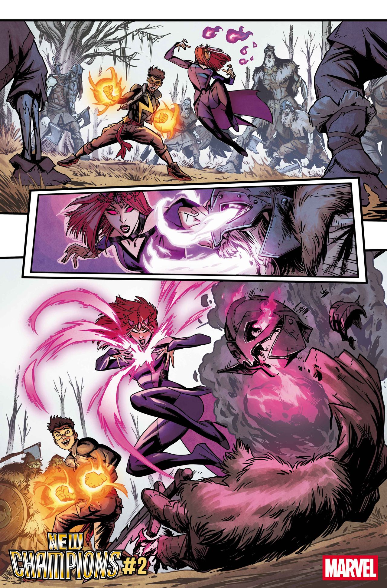 The New Champions &ndash; including new hero Gold Tiger &ndash; battle a hoard of zombies.