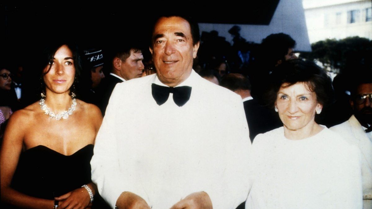 Image of Ghislaine Maxwell, Robert Maxwell and Elisabeth Maxwell from BBC documentary series House of Maxwell