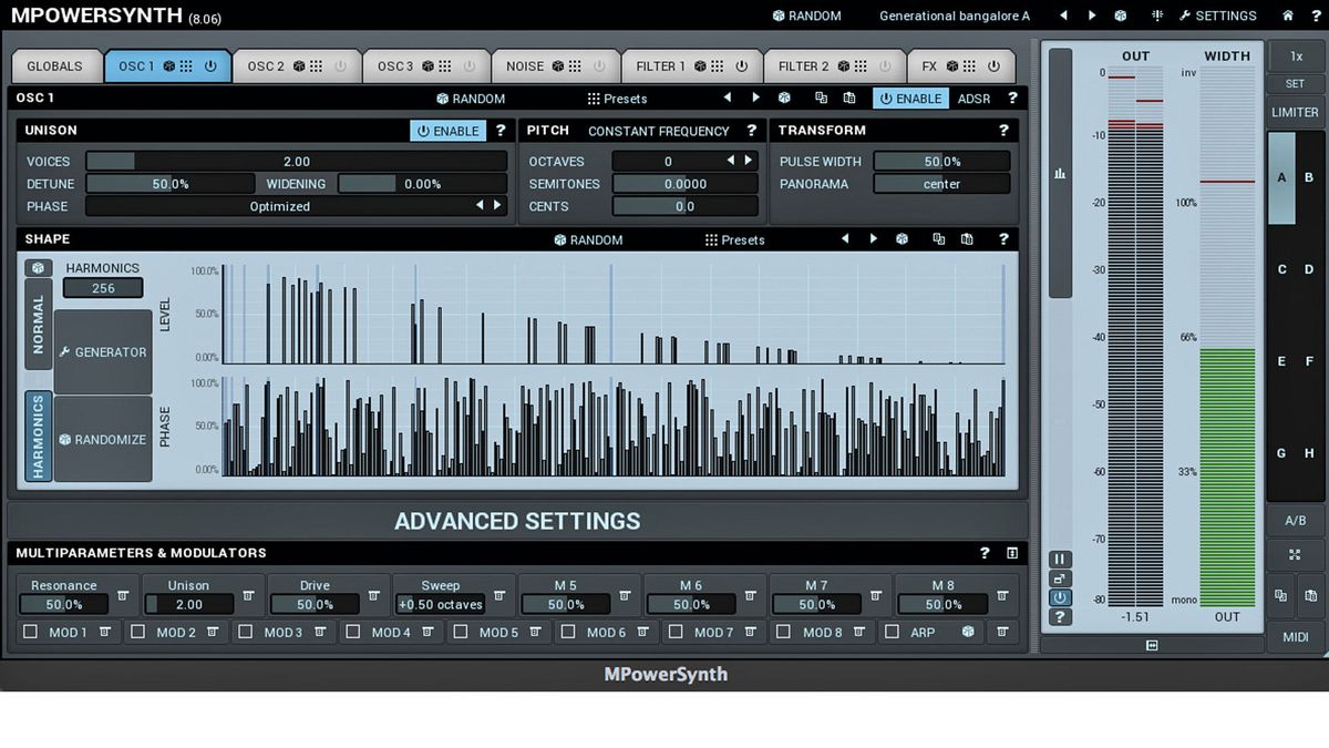 Use the graphical editor to modify the source wave shape