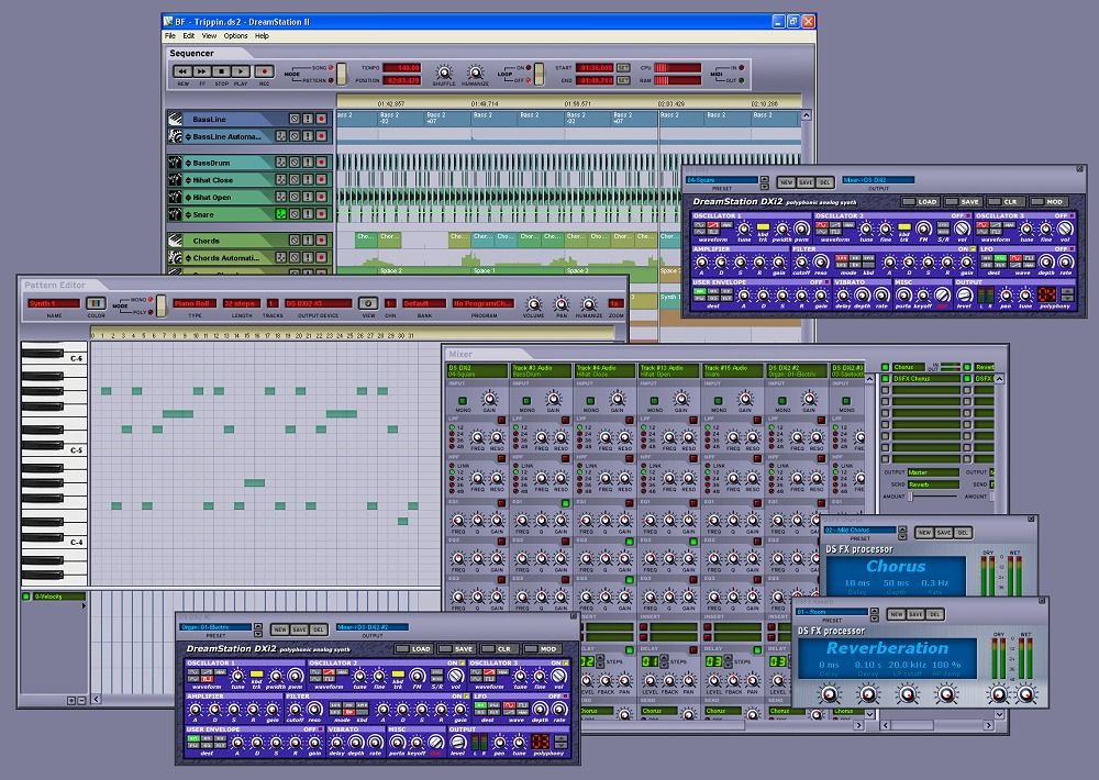 The package comes with the DreamStation DXi2 synth and five effects plug-ins.