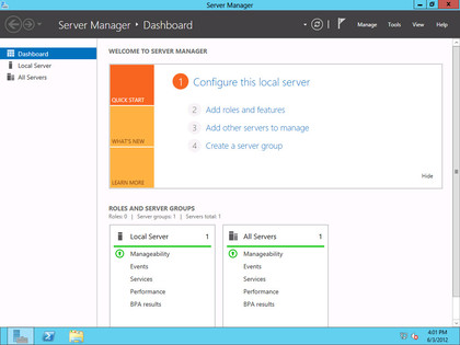 Server Manager is the heart of Windows Server 2012