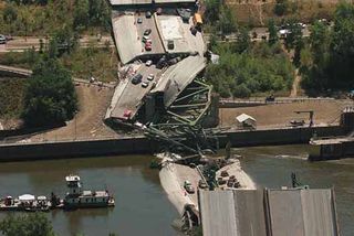 Figure 1.5: On August 1, 2007, the Interstate 35W bridge in Minneapolis collapsed. The 1961 design could not handle the load that had increased over time. The lessons learned from this failure are valuable but only vaguely applicable to digital products