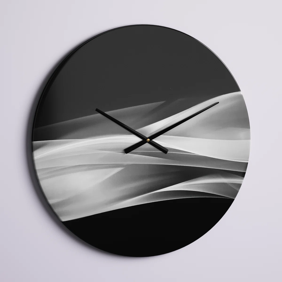 black and white clock