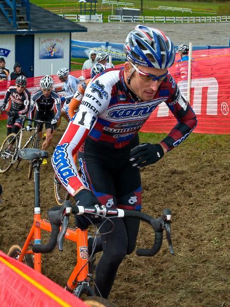 Ryan Trebon (Kona) leads the men&rsquo;s field on the first last.