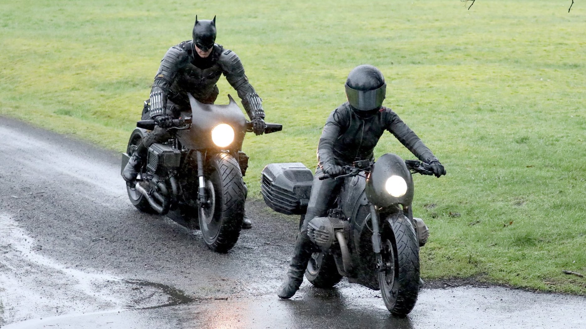 The Batman movie set photos stunt double