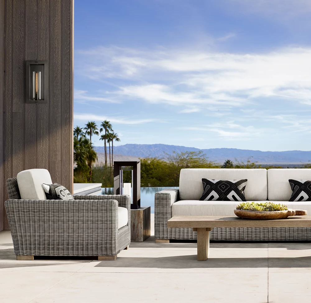 luxury outdoor furniture and light