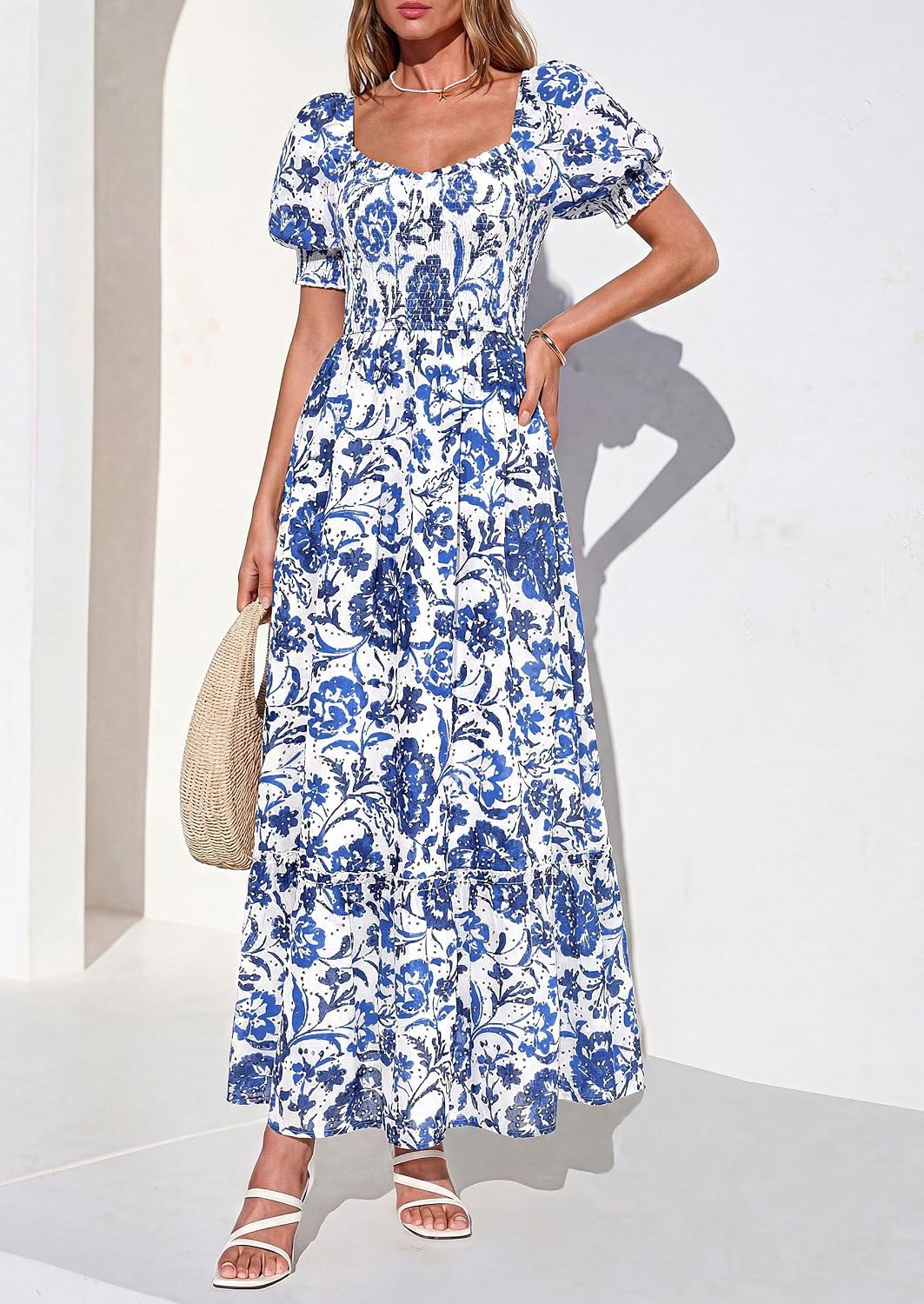 PRETTYGARDEN, Floral Boho Maxi Dress