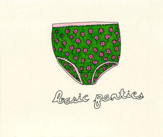 Drawing of a green panty