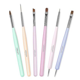 Beetles Nail Art Brushes Set Gel Polish Nail Art Design Pen Painting Tools With Nail Extension Gel Brush, Builder Gel Brush, Nail Art Liner Brush and Nail Dotting Pen for Salon at Home Diy Manicure