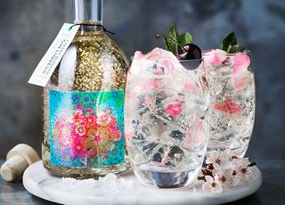M&S glitter gin globe cherry blossom