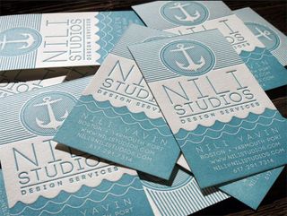 letterpress business cards: Nili Studio