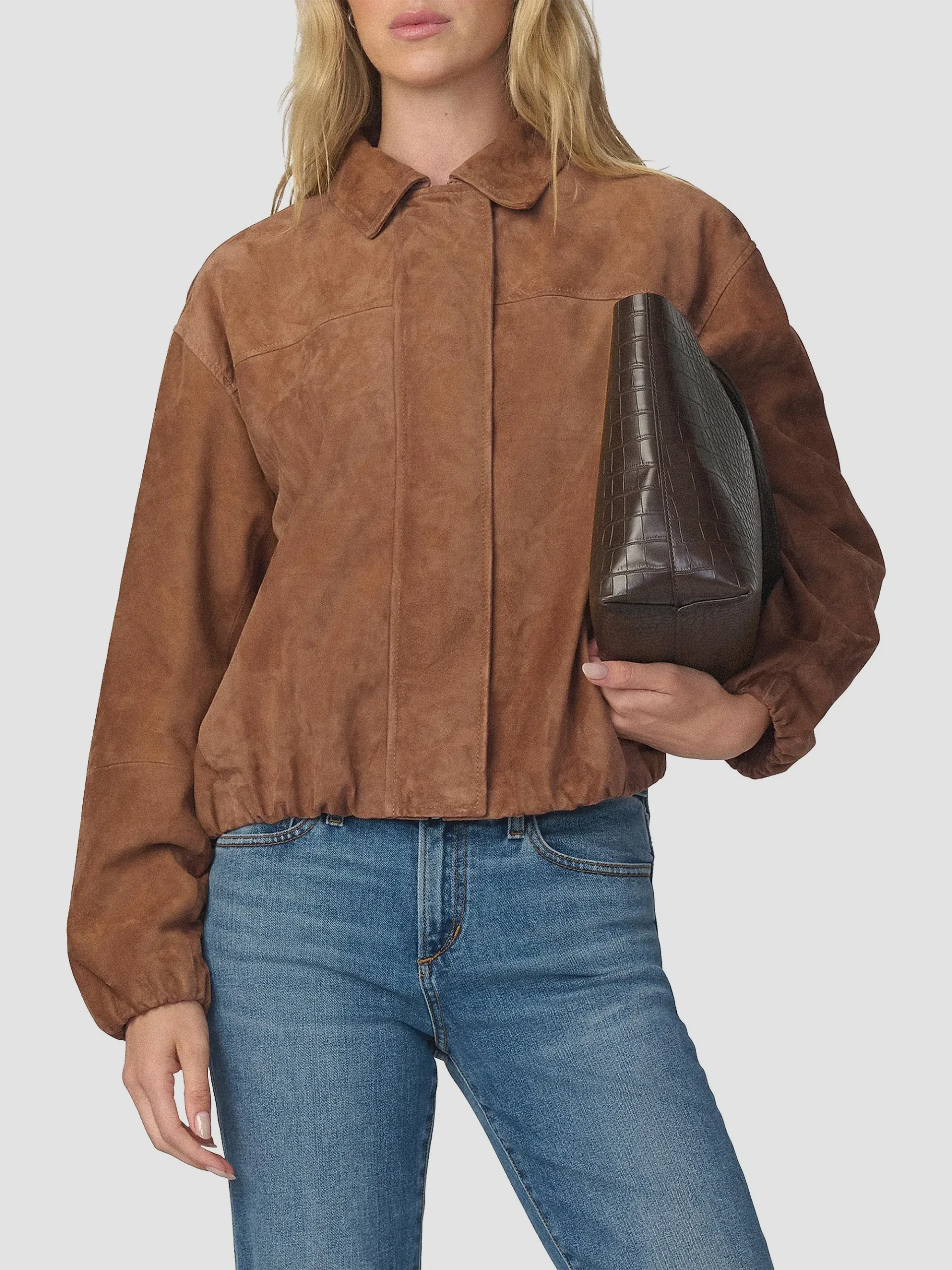 The Bella Suede Bomber Jacket
