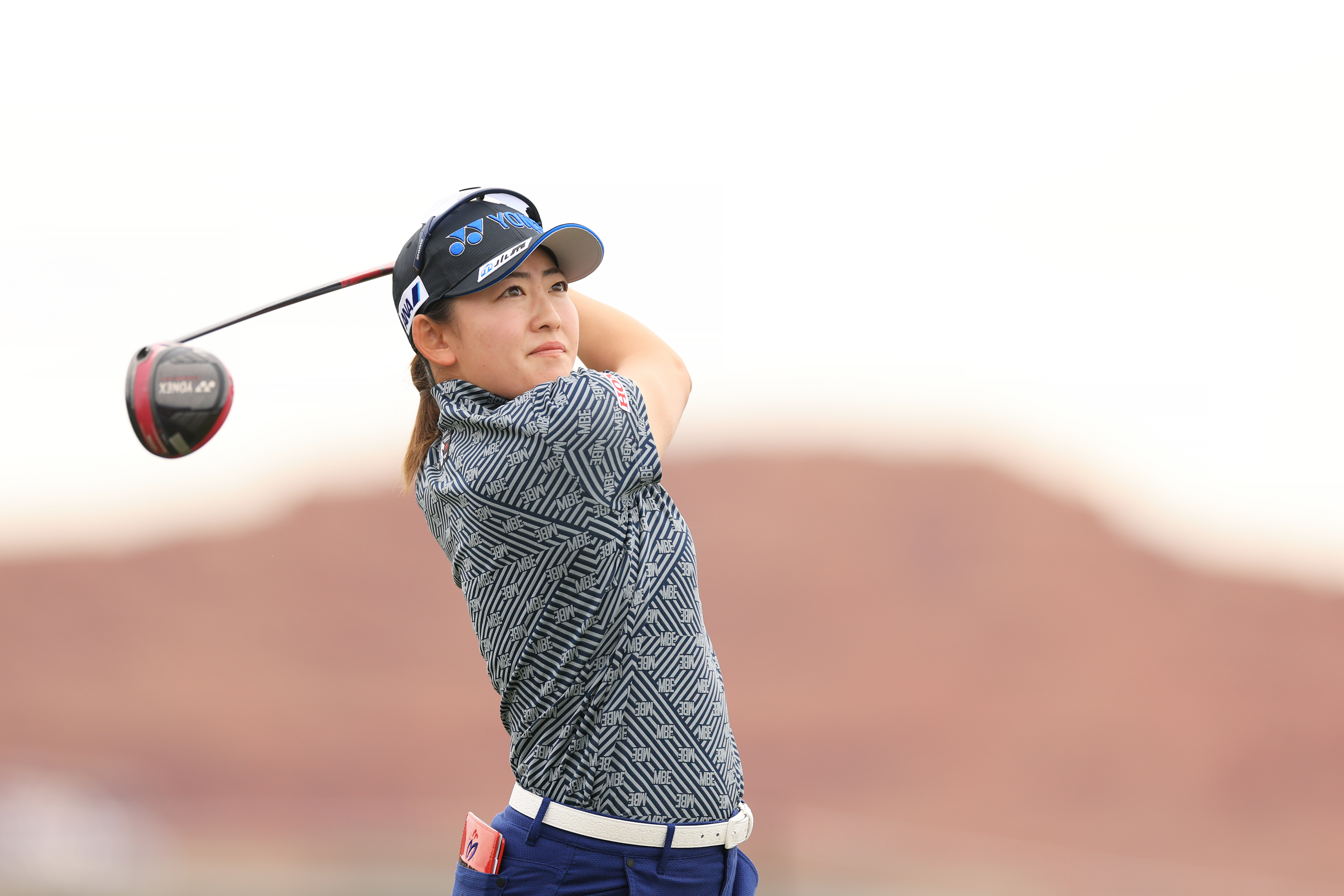 Chisato Iwai strikes a driver off the tee