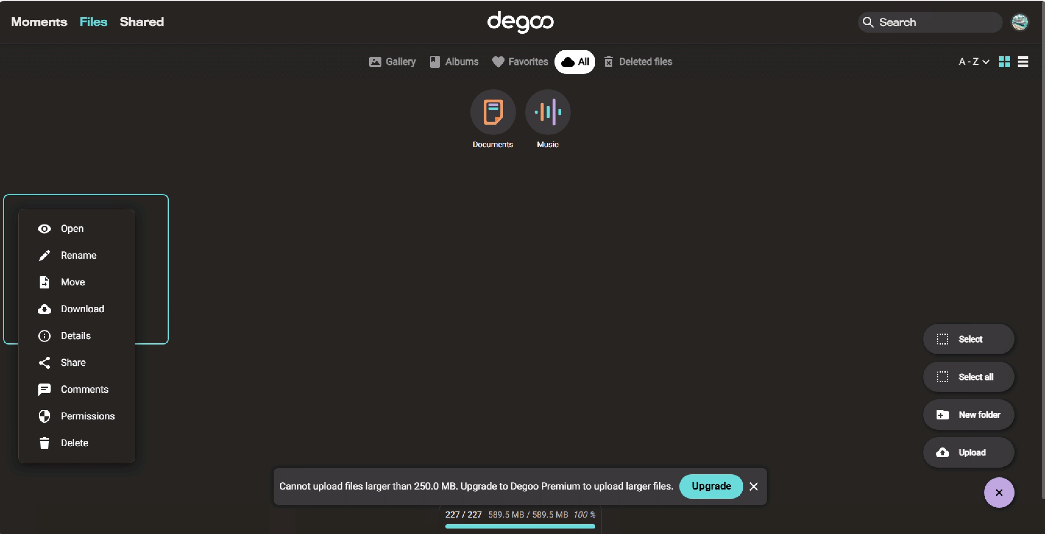 Degoo file restore test