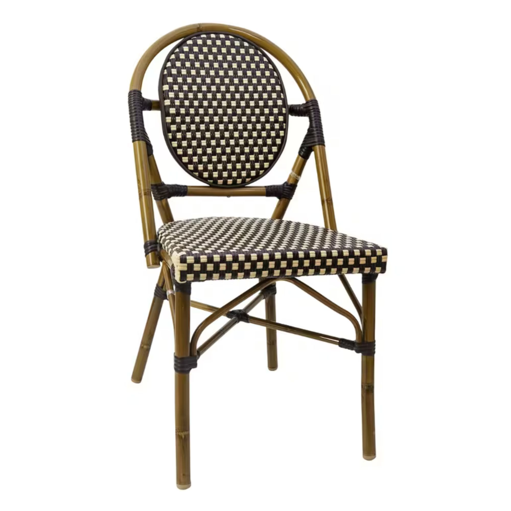 Bamboo Look Stackable Outdoor Restaurant Chair
