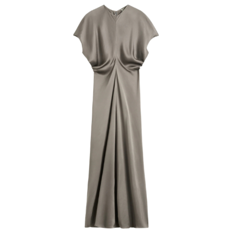 Slouch Waist Dress Taupe