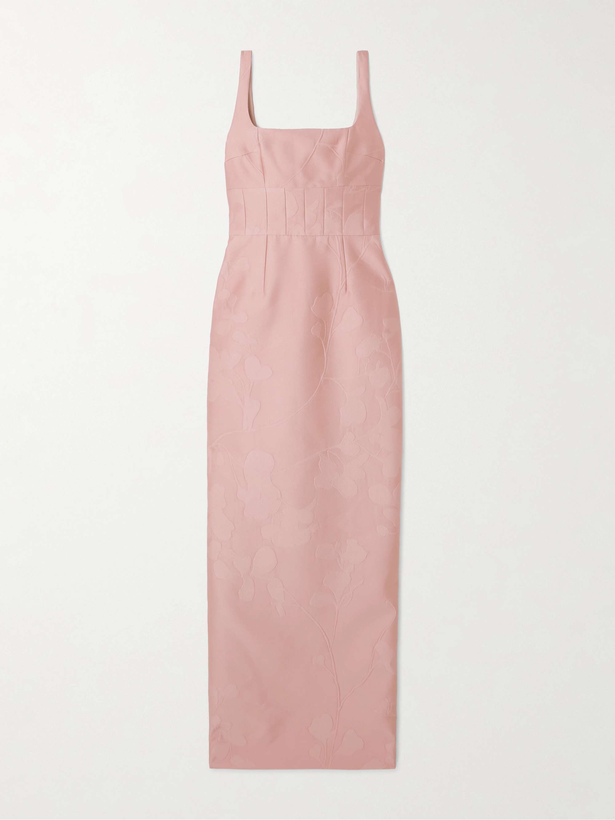 Megara Paneled Cloqué Maxi Dress
