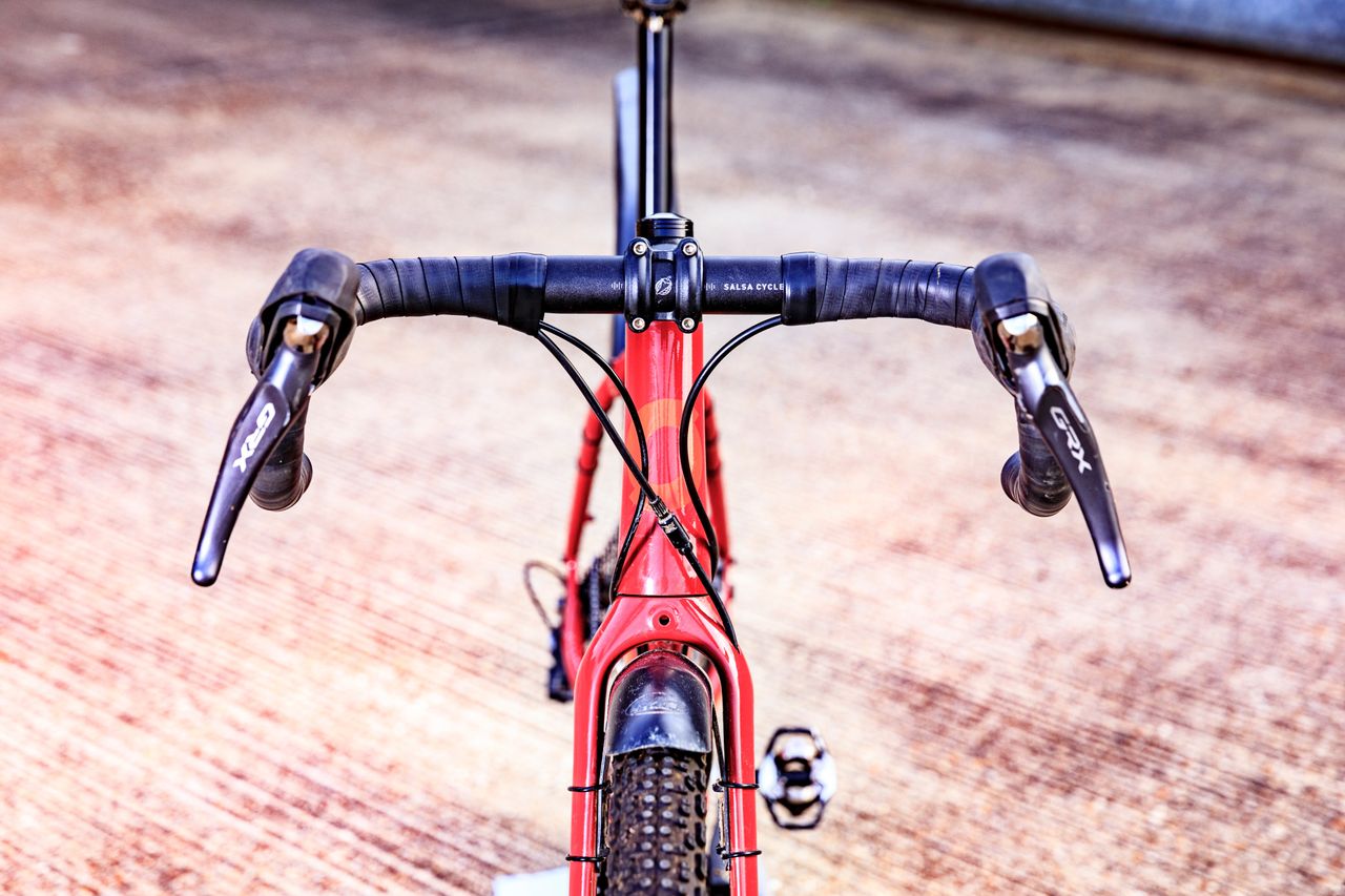 External cables visible on a gravel bike