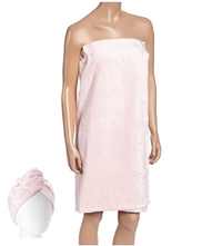 Fabbrica Home Spa Bath Wrap Shower Skirt and Hair Turban