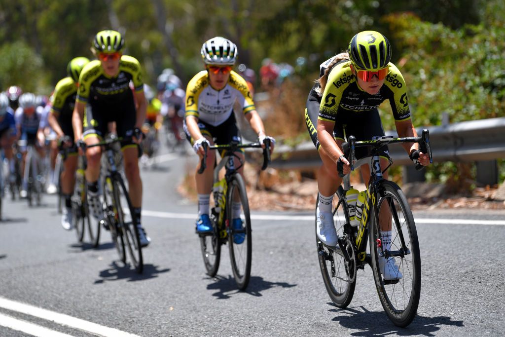 Mitchelton-Scott went on the attack in the finale of stage 2 of the Women's Tour Down Under