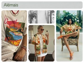 a collage of influencers wearing 2024 trends on vacation