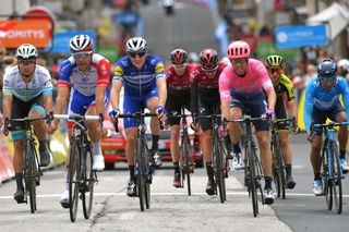 Thibaut Pinot finishes stage 2 at the Criterium du Dauphine