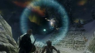 Best Skyrim mods — a Dragonborn yelling so hard that they've manifested a contained singularity field.
