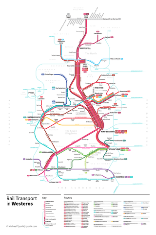 Game of Thrones tube map