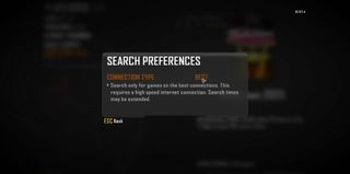 Call of Duty: Black Ops 2 Search Preferences