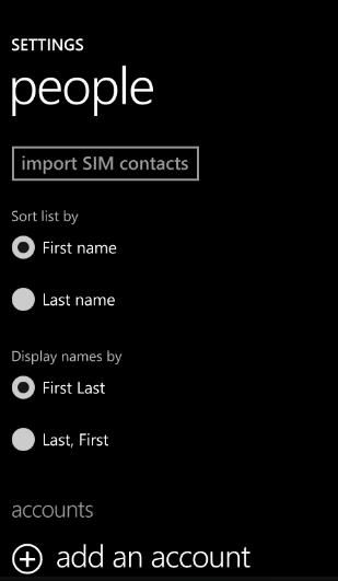 Windows phone 7 advanced settings
