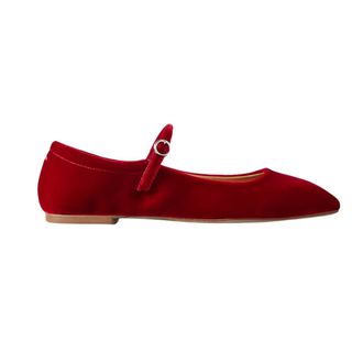 christmas gifts for her red velvet mary jane flats