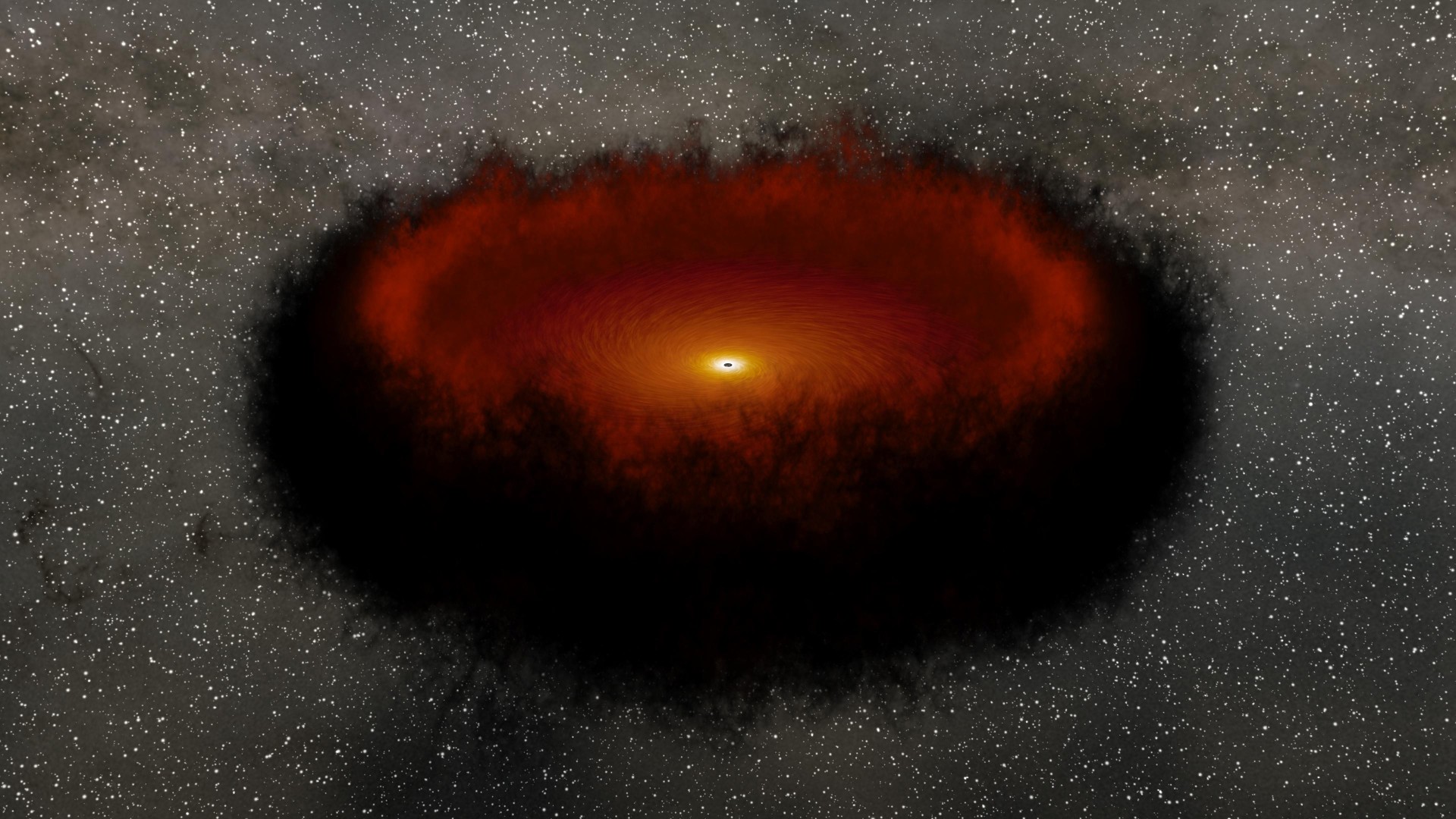 Black holes may be swallowing invisible matter that slows the movement of stars