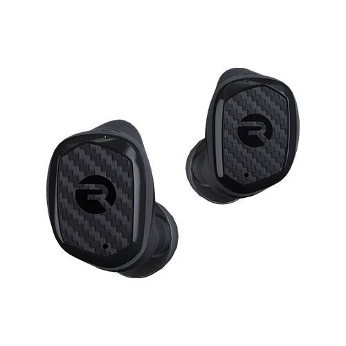 a stock image of the Raycon Impact earbuds on a white background