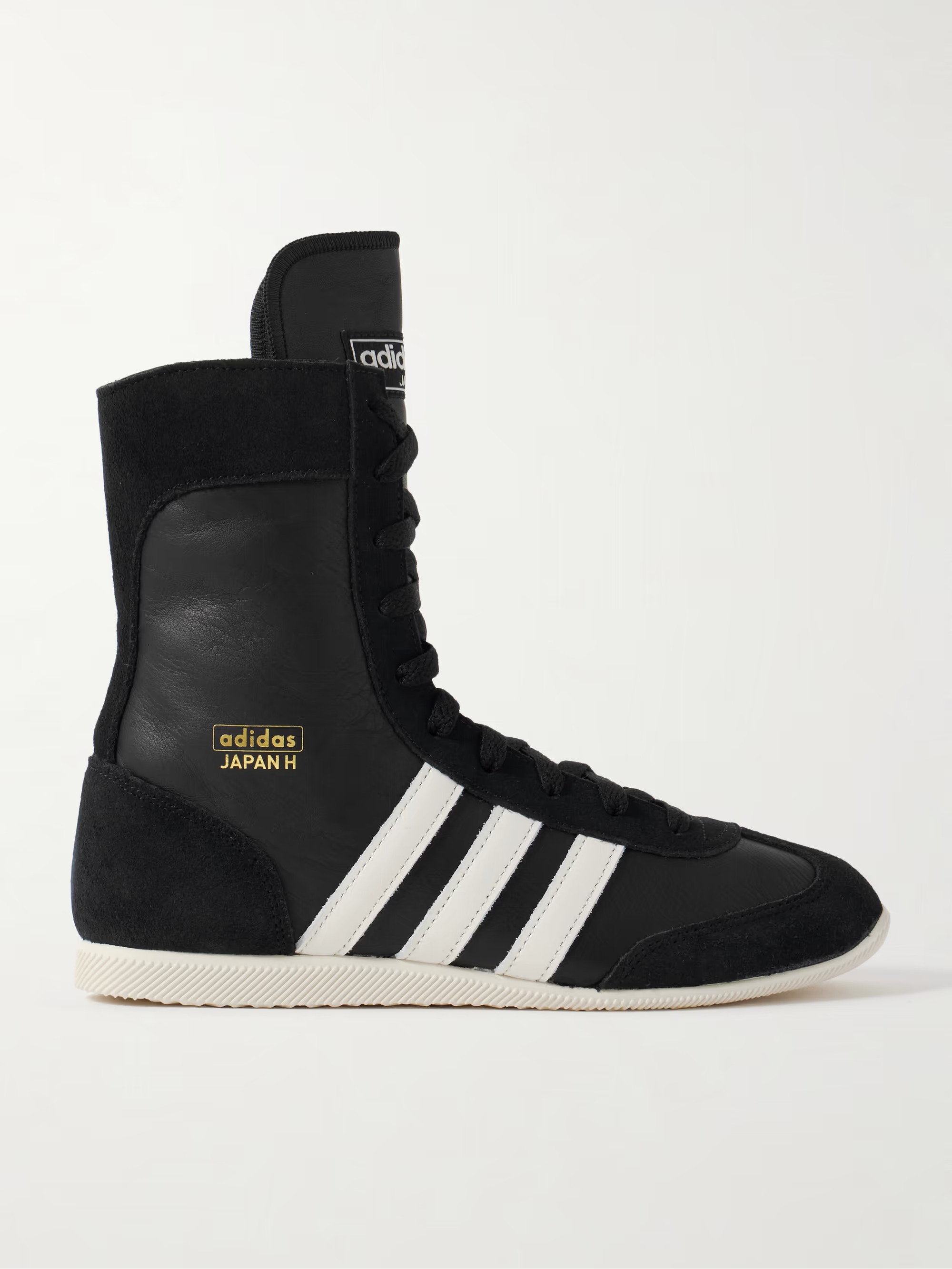 Adidas Originals, Japan H Suede-Trimmed Leather High-Top Sneakers