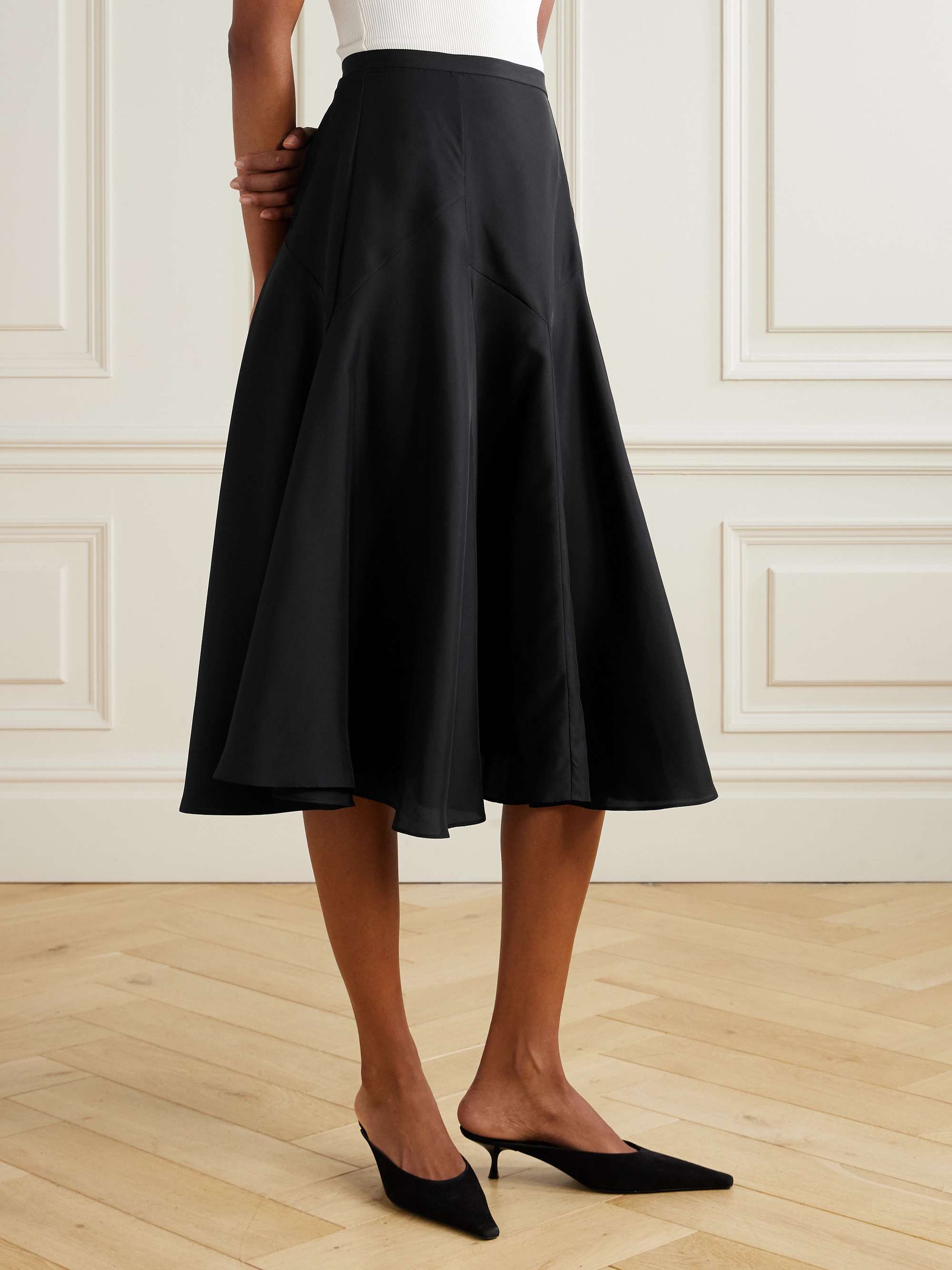 Dorothy Silk Midi Skirt