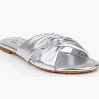 metallic sandals