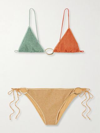 Lumière Colorè Embellished Metallic Bikini