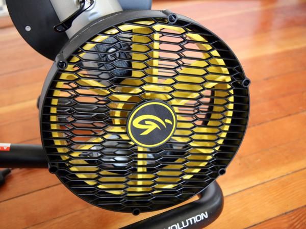 The giant fan produces a fantastically realistic feel in terms of inertia and resistance (except with a slight drop-off at the top end) but also generates a lot of noise.
