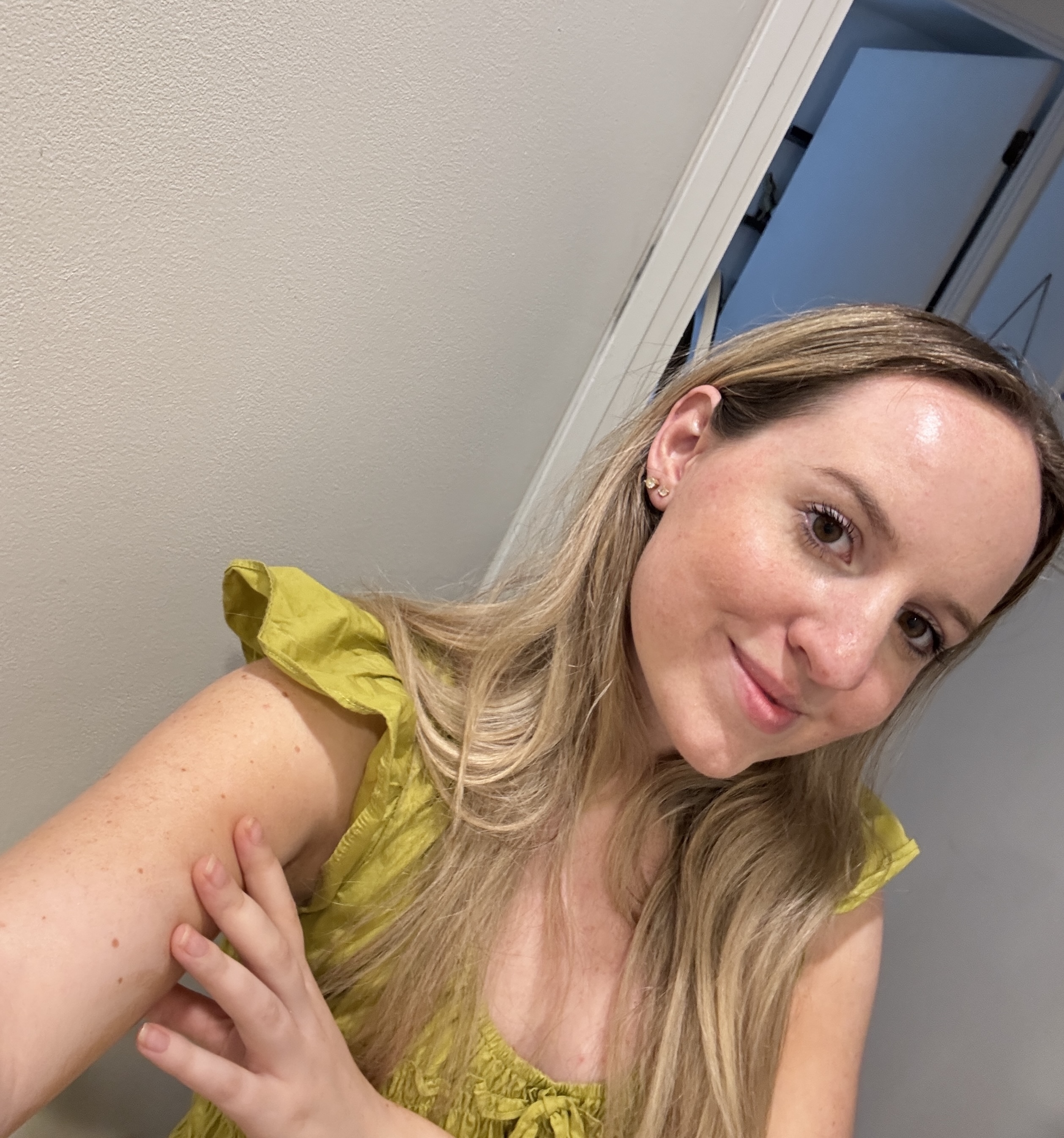 Emily, a Marie Claire tester before applying MAC Colour Excess Gel Liner