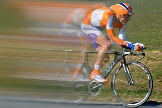 Lars Boom (Rabobank) en route to victory in the Paris-Nice prologue.