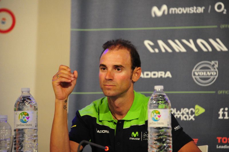 Alejando Valverde at the press conference