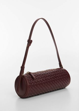 maroon quilted bag
