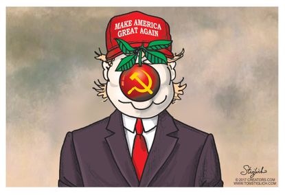 Political cartoon world U.S. Donald trump Russia