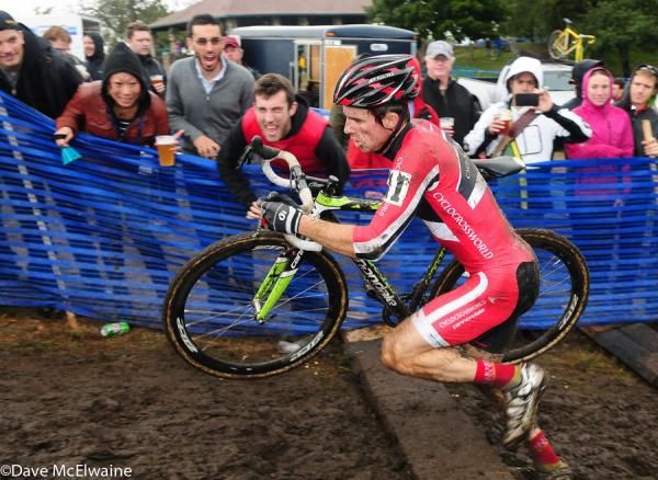 Dylan McNicholas (Cyclocrossworld.com) briefly led the race