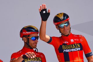 Vincenzo Nibali (Bahrain-Merida) waves to the crowds ahead of stage 18 at the Giro d'Italia
