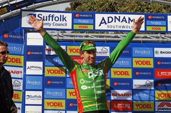 Gediminas Bagdonas (An Post - Sean Kelly) becomes the first Lithuanian winner of a Tour of Britain stage.